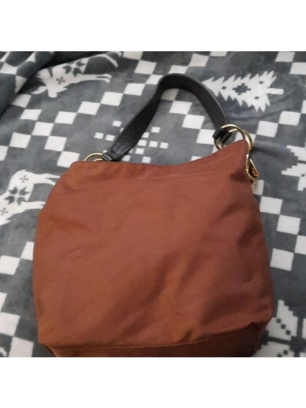 JPK Paris 75 Rust Orange Y2K Hobo Retro Slouchy Purse Shoulder Tote Handbag